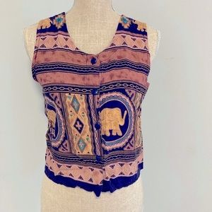 Button Front Crop Top - Small